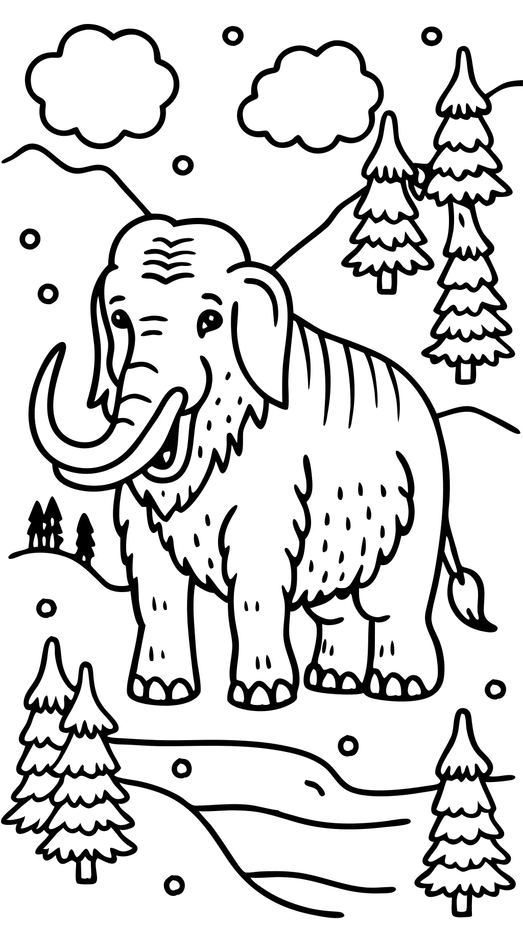 woolly mammoth coloring page